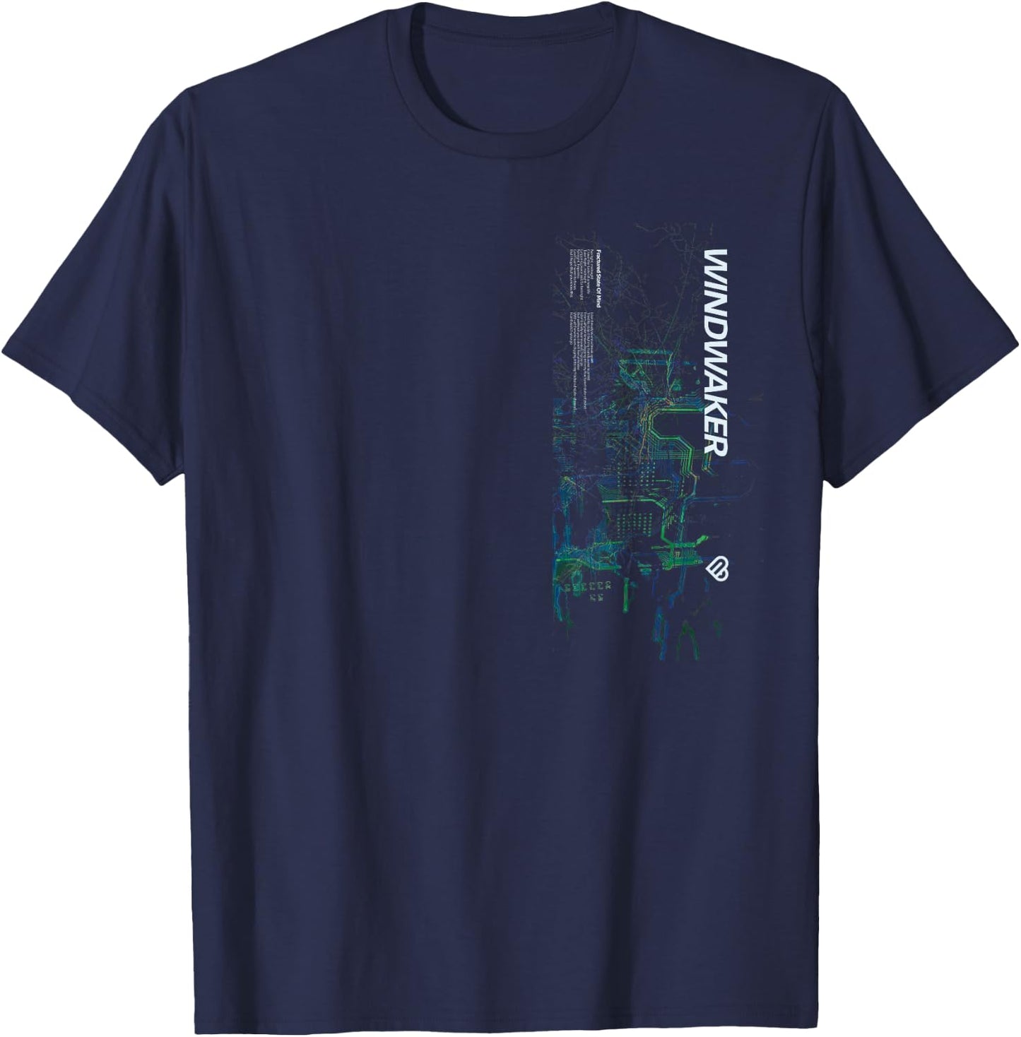 Windwaker - Fractured State Of Mind Lyric T-Shirt - T-Shirt | Navy