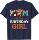 Mom of The Birthday Girl Highland Cow Print First Bday T-Shirt - T-Shirt | Navy
