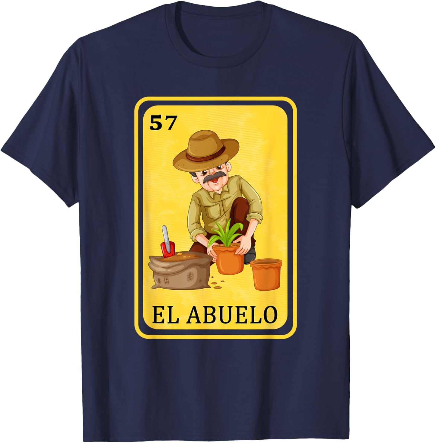 Spanish-Mexican Bingo Funny Gifts - El Abuelo T-Shirt - T-Shirt | Navy