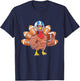 Turkey Football Thanksgiving Sport Turkey Day Football T-Shirt - T-Shirt | Navy