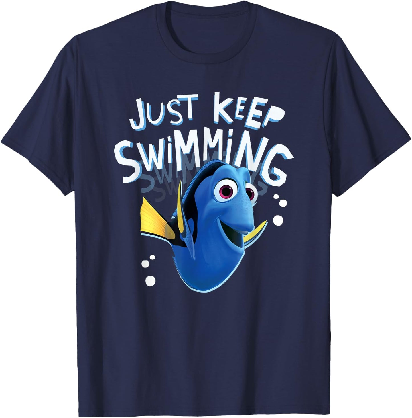 Pixar Finding Nemo Dory Just Keep Swimming T-Shirt - T-Shirt | Navy