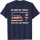 In God We Trust Guns Are Just A Backup AR15 Gun Christian T-Shirt - T-Shirt | Navy