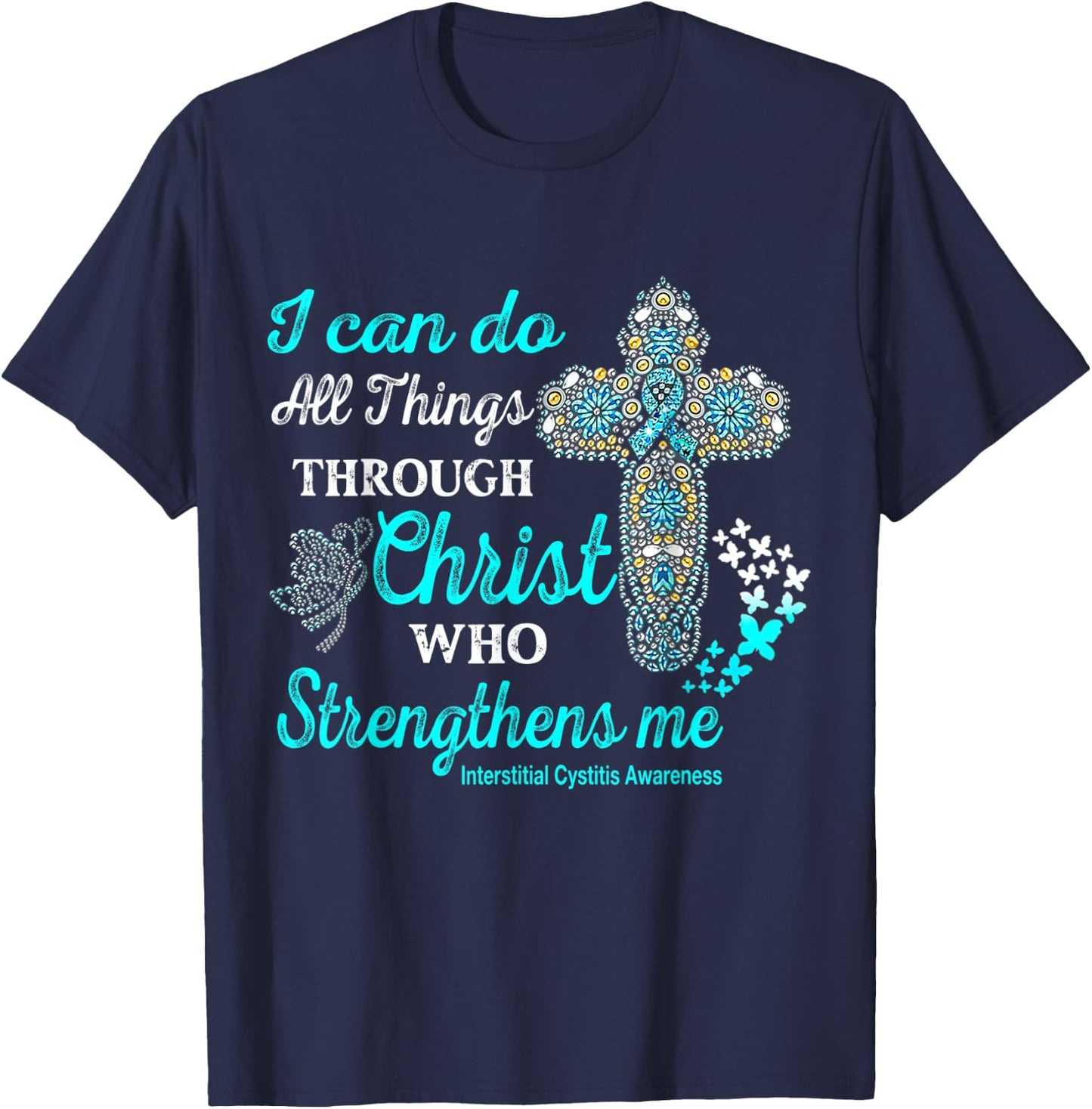 Interstitial Cystitis Awareness Christ T-Shirt - T-Shirt | Navy
