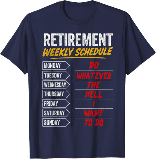 Funny Retirement Shirts Dad Grandpa Men Retired Life Humor T-Shirt - T-Shirt | Navy