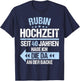40 Jahre verheiratet Rubin Hochzeit 40.Hochzeitstag T-Shirt - T-Shirt | Navy