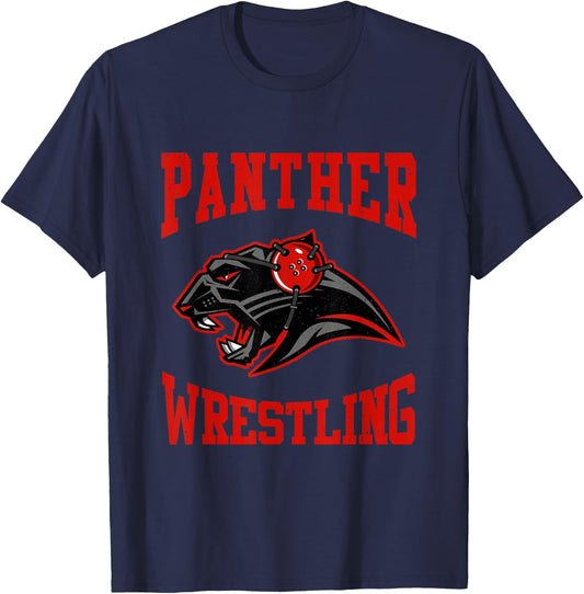 Strong Panther Wrestling Team Pro Wrestler Uniform T-Shirt - T-Shirt | Navy