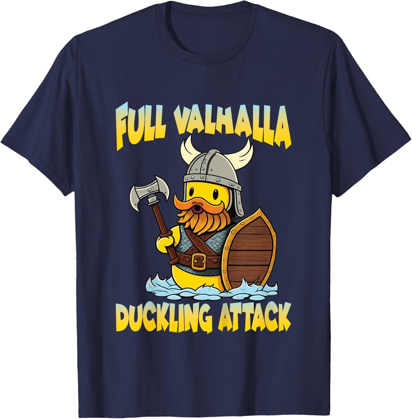 Kids Viking Costume Kids Toddler Rubber Duck Valhalla Duckling T-Shirt - T-Shirt | Navy