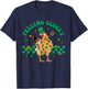 Chicken Feeling Clucky St Patrick Day Shamrock Farmer Animal T-Shirt - T-Shirt | Navy