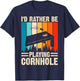I´d Rather Be Playing Cornhole Corn Hole Players Cornhole T-Shirt - T-Shirt | Navy