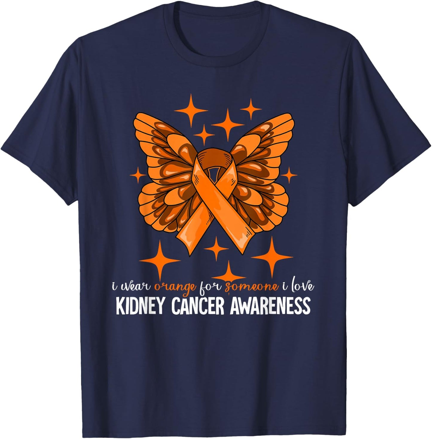 Kidney Cancer Gifts Kidney Cancer Awareness - Women's Black Short Sleeve Classic Fit - Small T-Shirt - T-Shirt | Navy