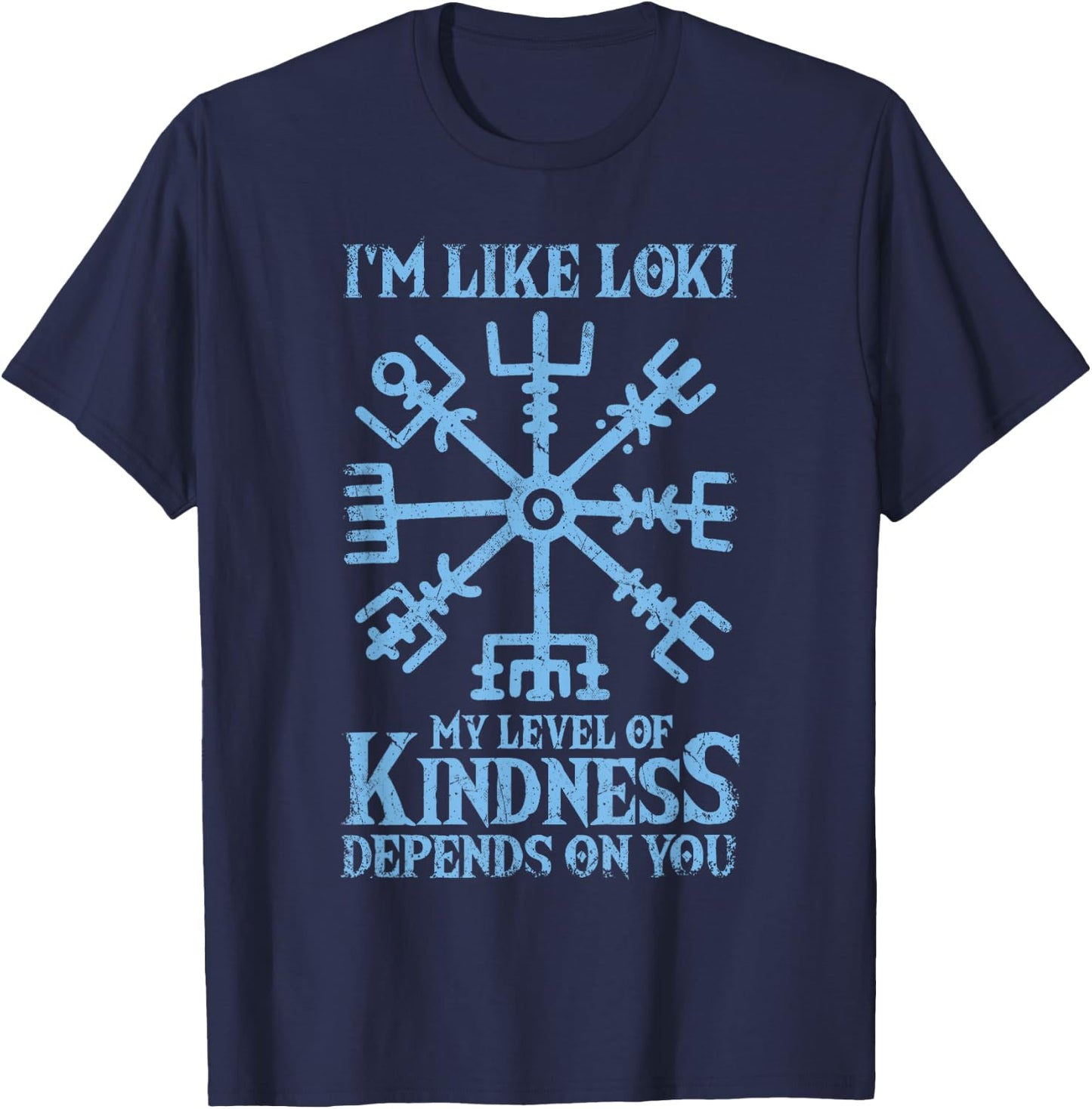 Loki Viking Norse Mythology God Loki , Black, S T-Shirt - T-Shirt | Navy