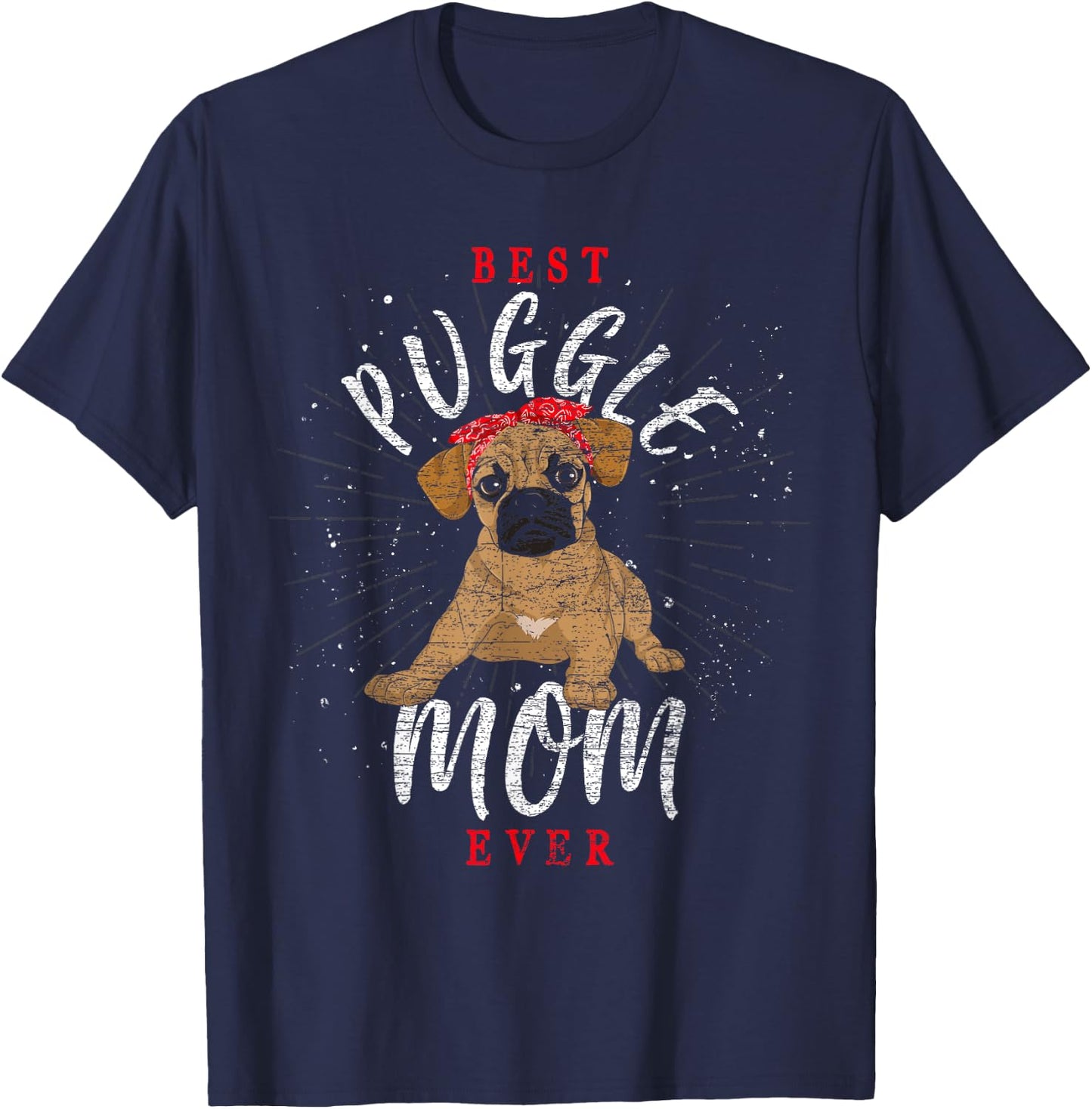 Cute Puggle Mom Mothers Day Dog Parent Dog Lover Puggle T-Shirt - T-Shirt | Navy