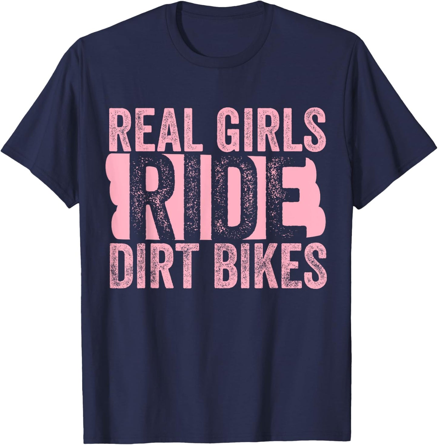 Motocross Girl Dirt Bike Queen Gift T-Shirt - T-Shirt | Navy