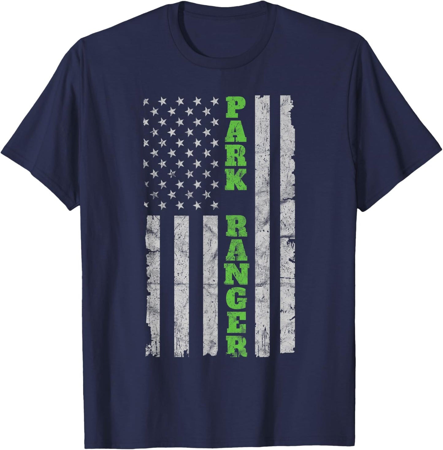 USA Park Ranger - American Flag T-Shirt - T-Shirt | Navy