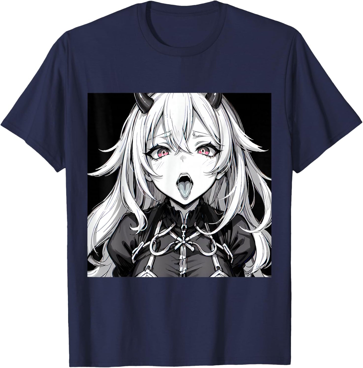 Lewd Anime Mädchen Ecchi Waifu Anime Hentai T-Shirt - T-Shirt | Navy