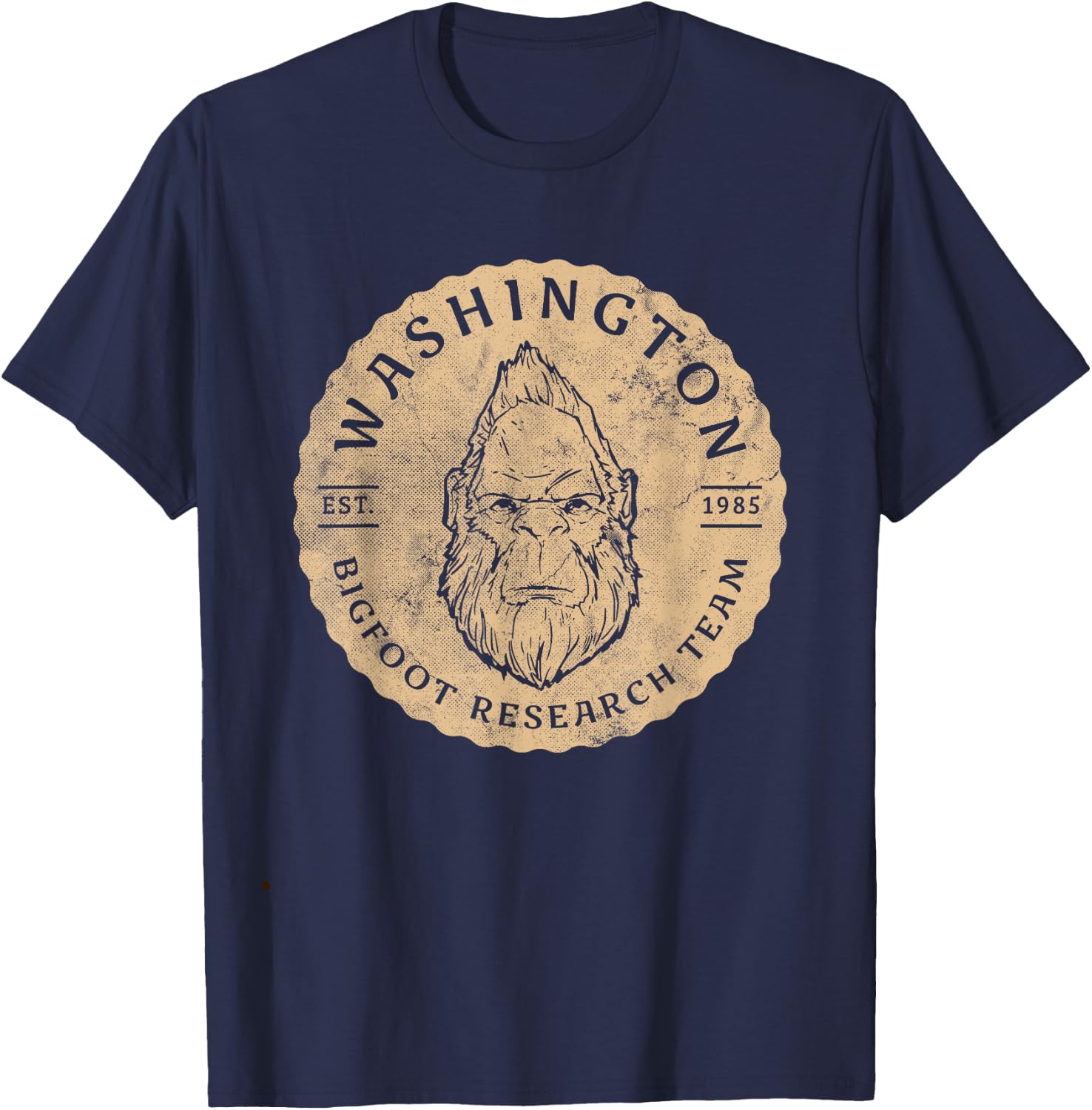 Bigfoot Research Team for Washington Sasquatch Believers T-Shirt - T-Shirt | Navy