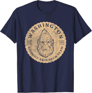 Bigfoot Research Team for Washington Sasquatch Believers T-Shirt - T-Shirt | Navy