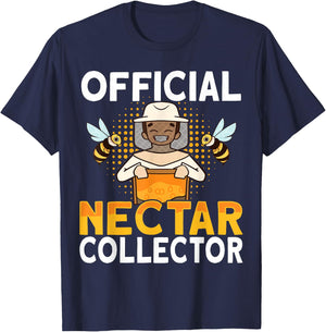 Honey Beekeeping Bee Official Nectar Collector - Beekeeper T-Shirt - T-Shirt | Navy