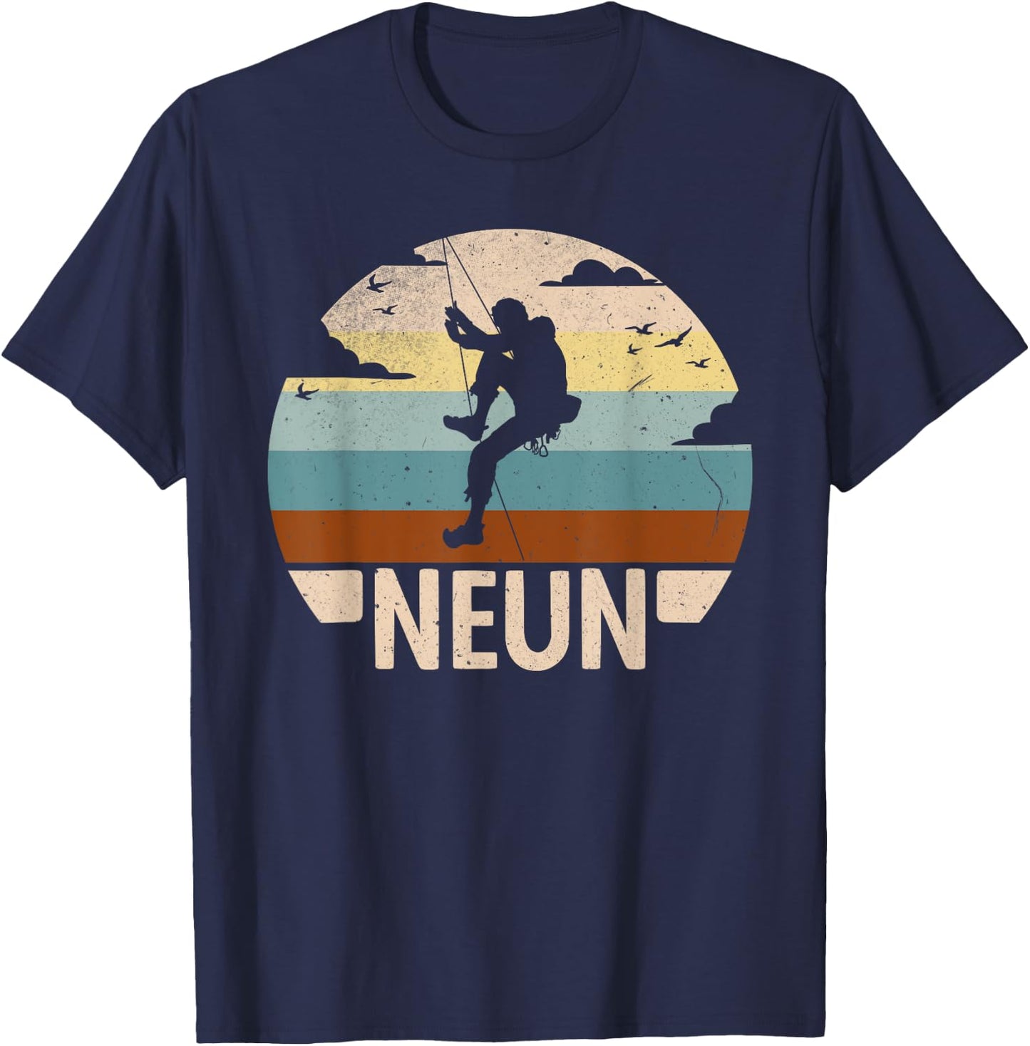 Kletterer Bouldern 9 Jahre Jungen 9 Geburtstag Klettern T-Shirt - T-Shirt | Navy