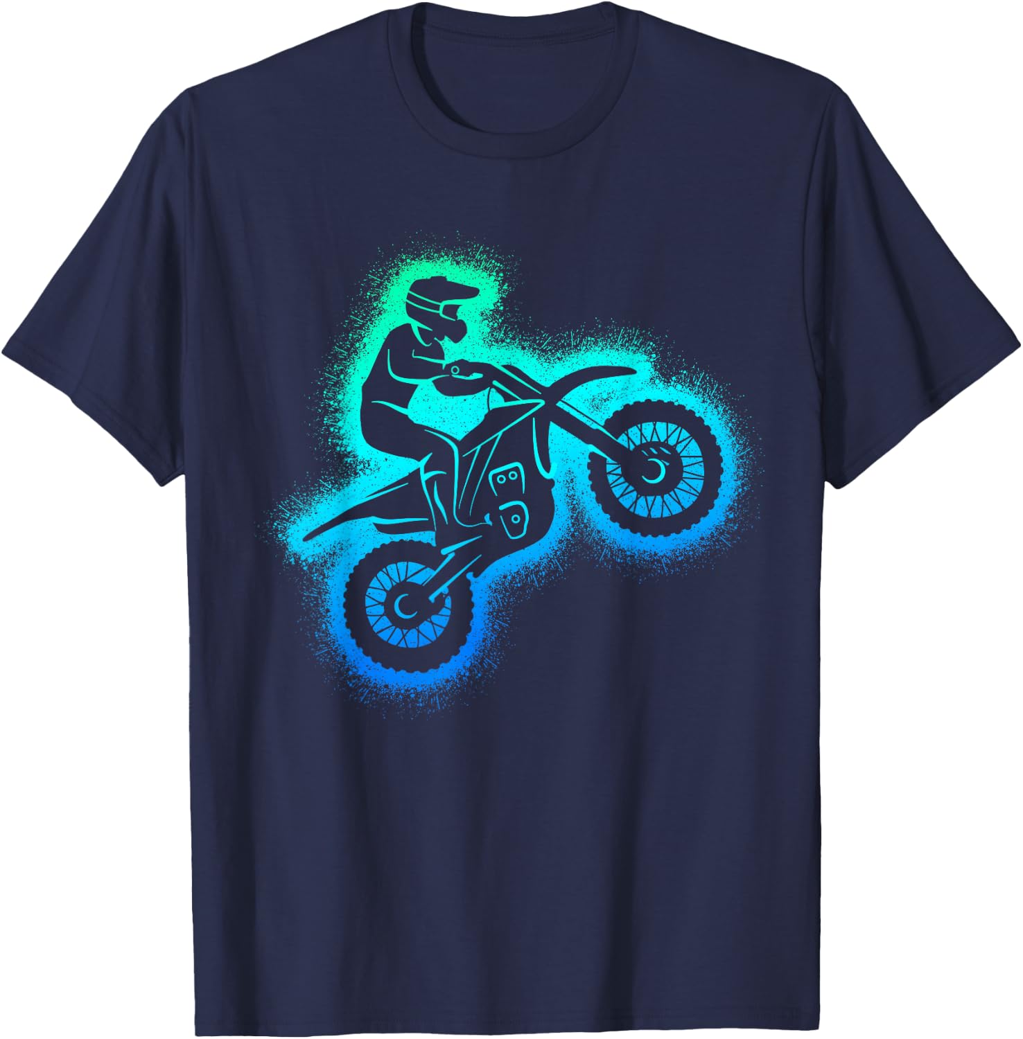 Dirt Biker Dirtbike Men's Children's Motorcross Boys' , black T-Shirt - T-Shirt | Navy