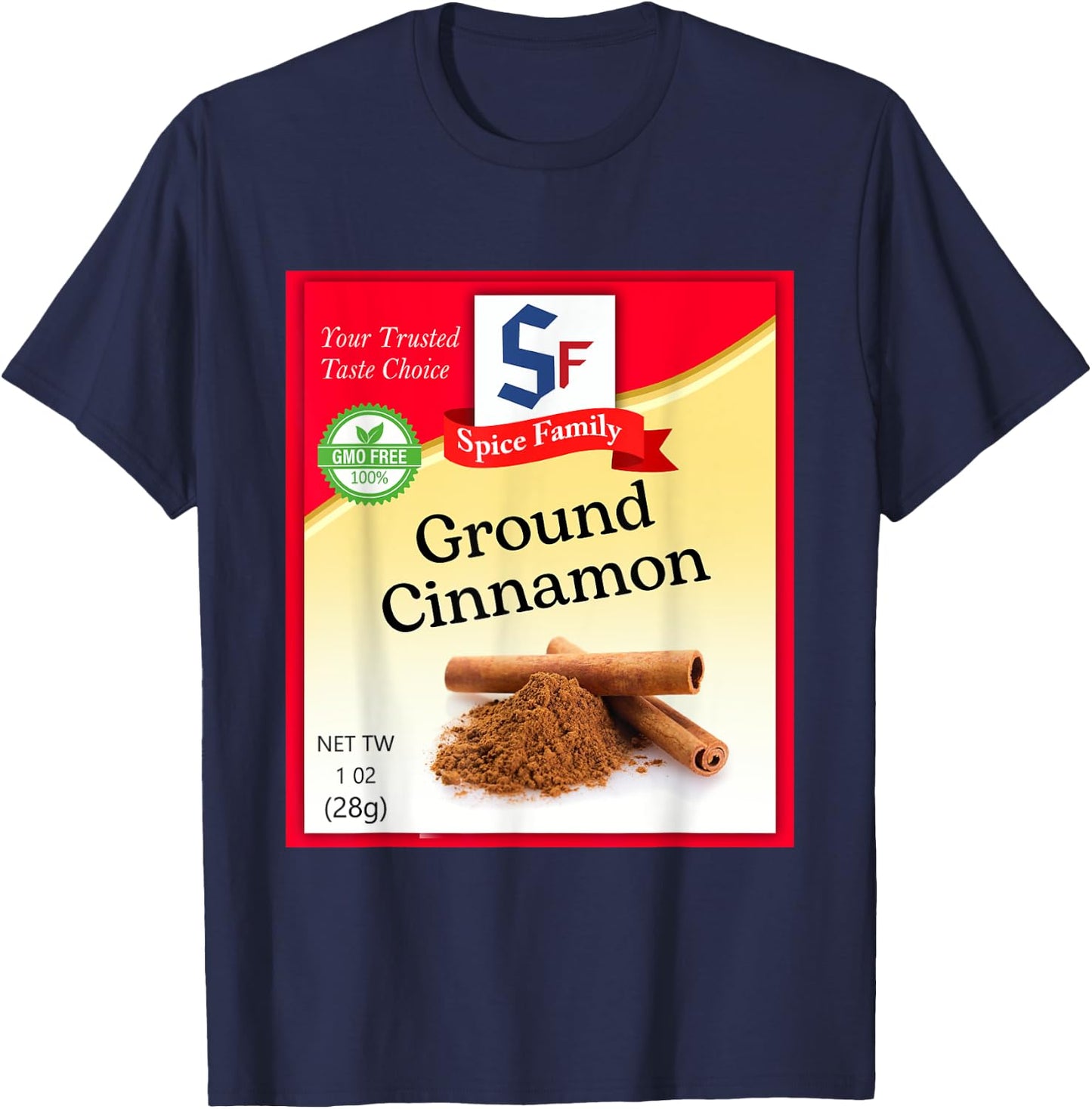 Ground Cinnamon Condiment Holiday Spice Group Costumes T-Shirt - T-Shirt | Navy
