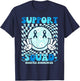 Support Squad Diabetes Awareness Shirt Blue Smile T1D Type 1 T-Shirt - T-Shirt | Navy