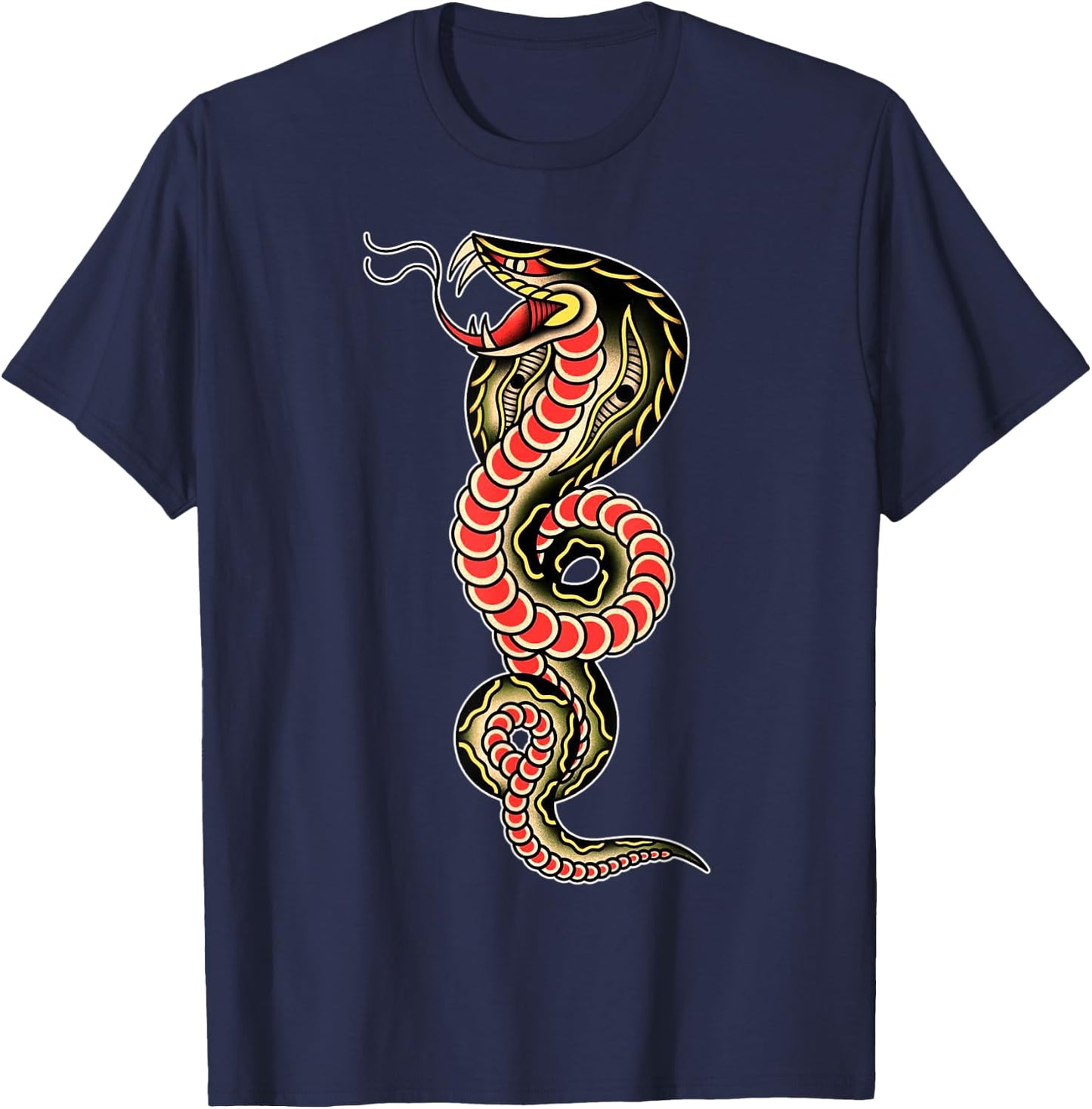Cobra Snake x King Cobra Snake Serpent T-Shirt - T-Shirt | Navy