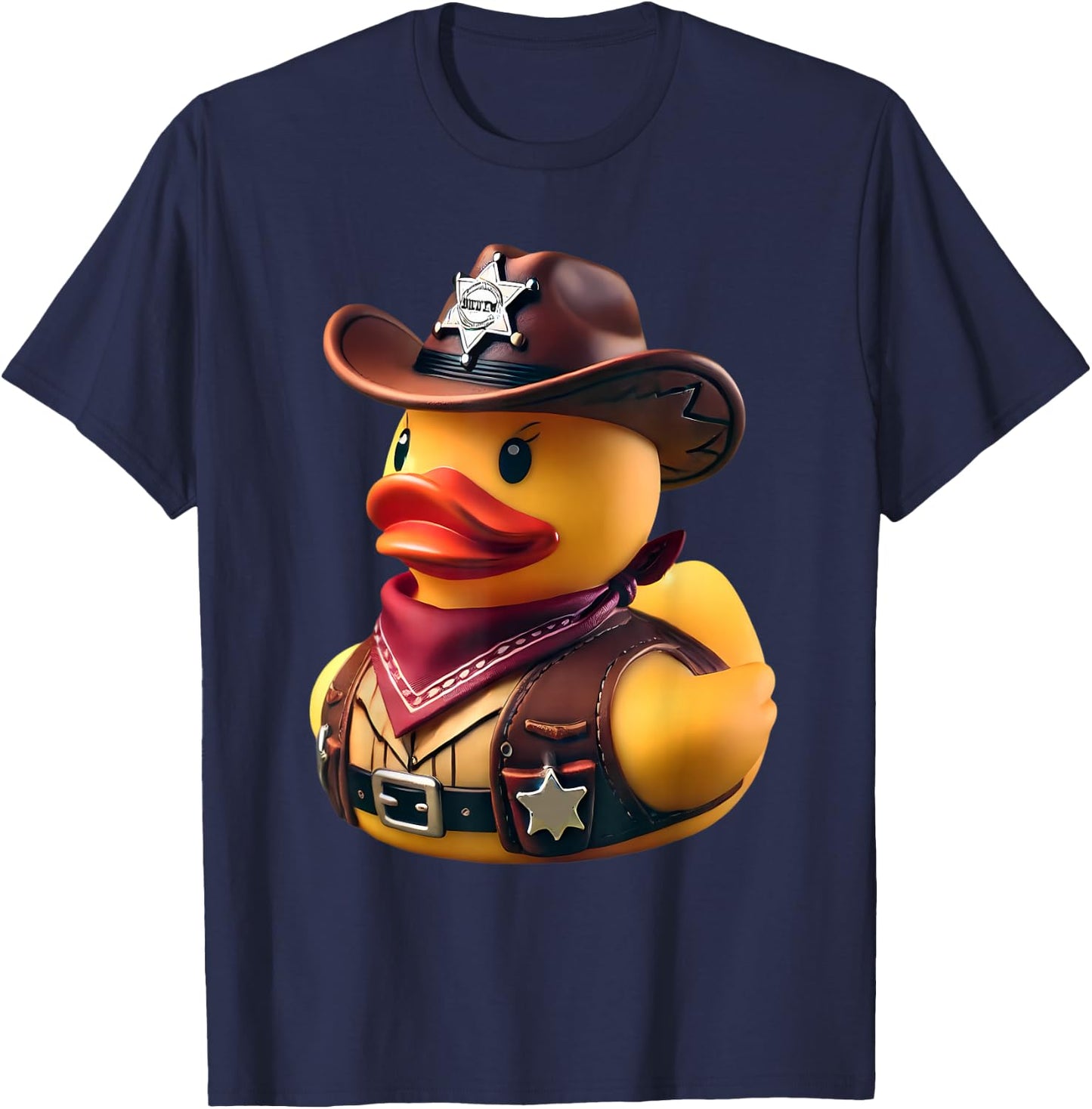 Rubber Duck Cowboy Ducky Duckie Men Women Kids T-Shirt - T-Shirt | Navy