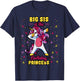 Big Sis Of The Birthday Princess Unicorn Bday Decor Party T-Shirt - T-Shirt | Navy