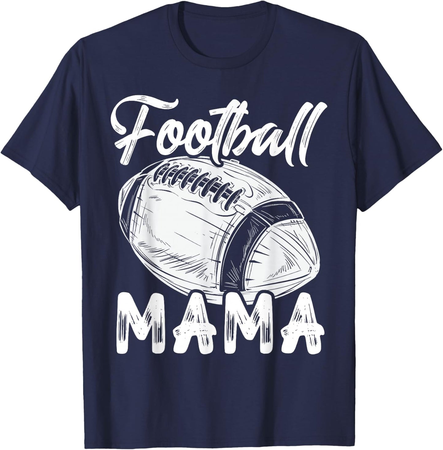 Football Mama Family Matching Players Mothers Day T-Shirt - T-Shirt | Navy