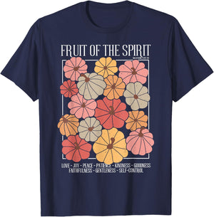 Fruit of the Spirit Christian Fall Pumpkin Galatians 5;22 T-Shirt - T-Shirt | Navy