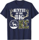 Auntie of The Big One Birthday Boy Deer Hunter Camouflage T-Shirt - T-Shirt | Navy