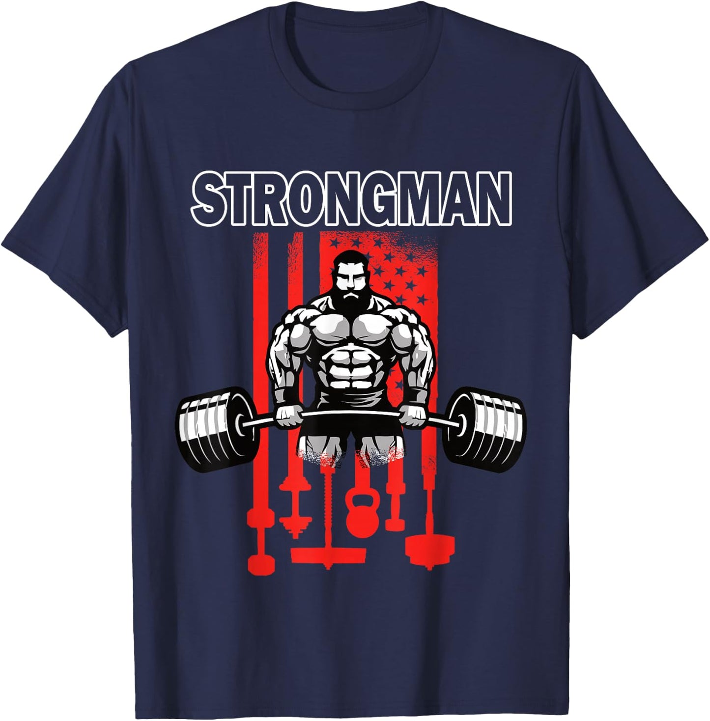 Strongman Deadlift Kraftsport - Strongman T-Shirt - T-Shirt | Navy