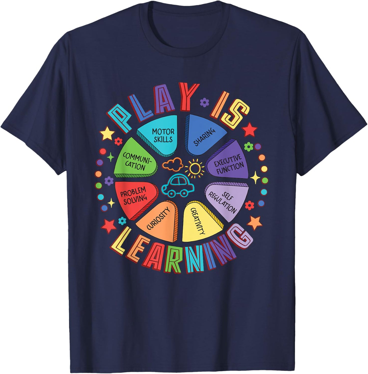 Teacher Life Teaching Back To School Plays Is Learning Women T-Shirt - T-Shirt | Navy