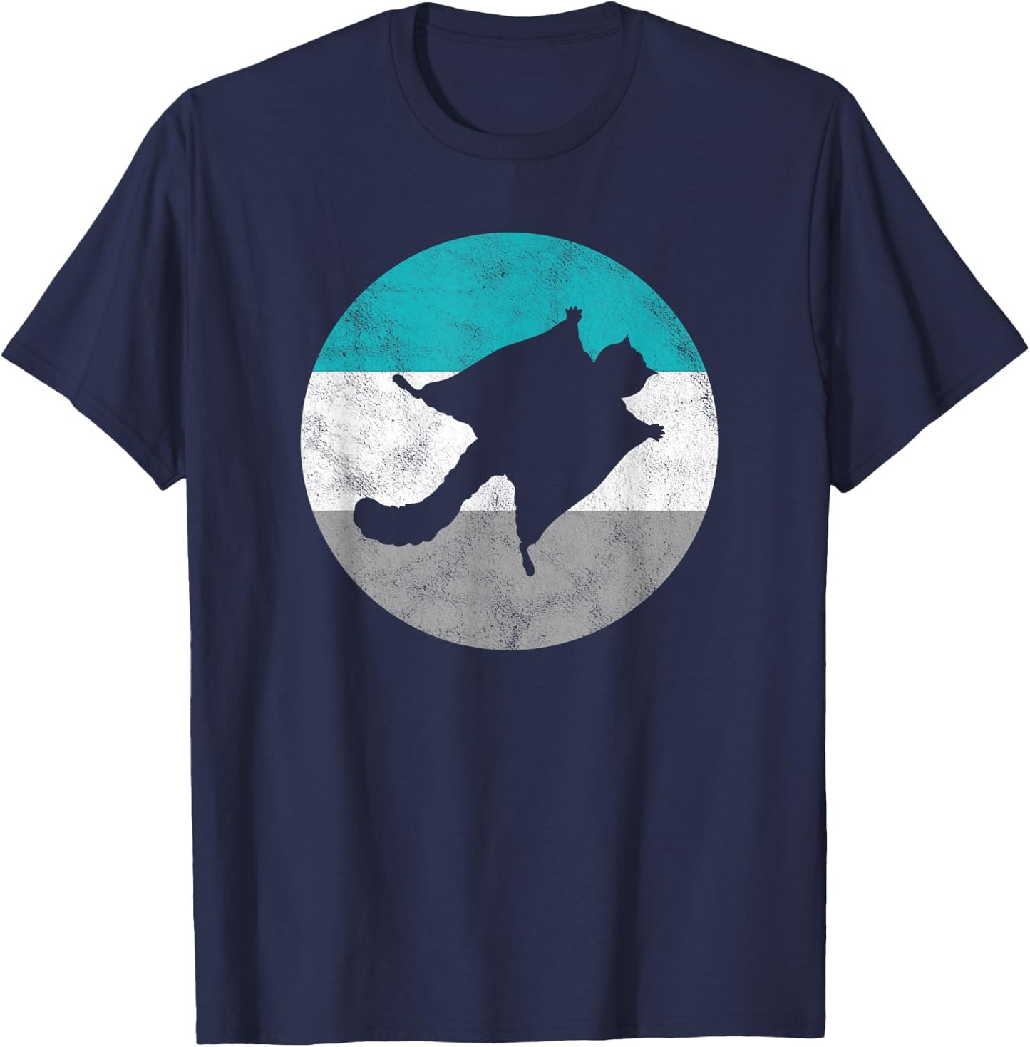 Flying Squirrel Retro Gift Women Boys & Girls T-Shirt - T-Shirt | Navy