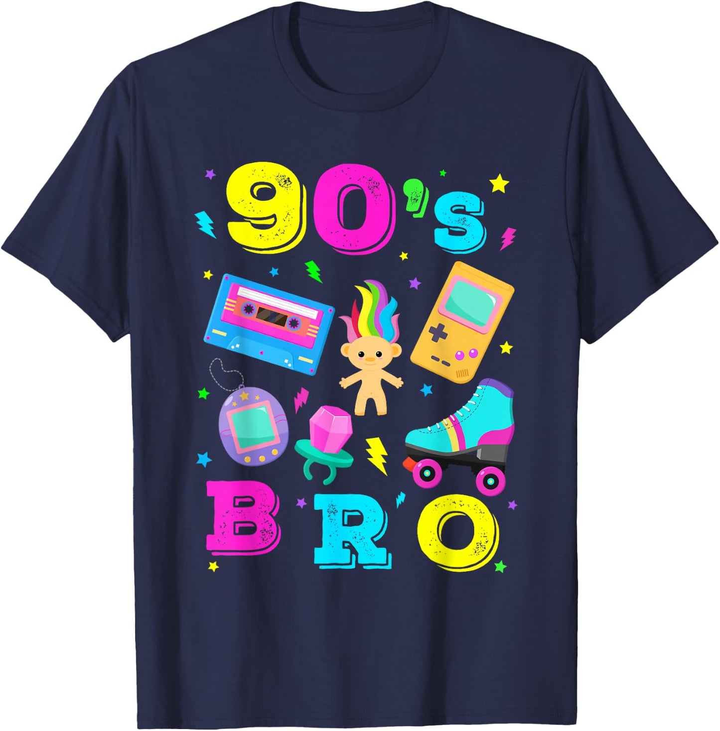 90er Jahre Vibe 1990er Jahre Mode 90er Jahre Thema Outfit 90er Jahre Mottoparty T-Shirt - T-Shirt | Navy