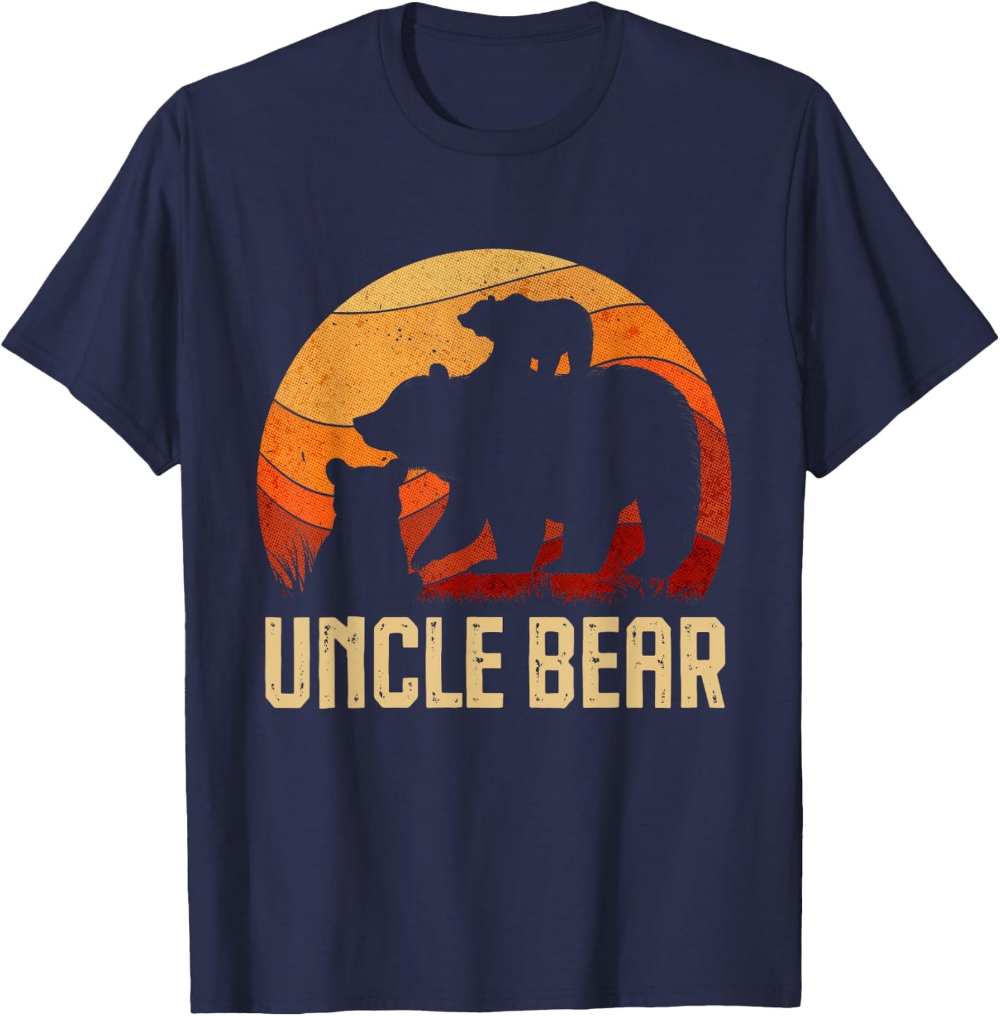 Vintage Uncle Bear Gifts For Father's Day Dad Grandpa Men T-Shirt - T-Shirt | Navy