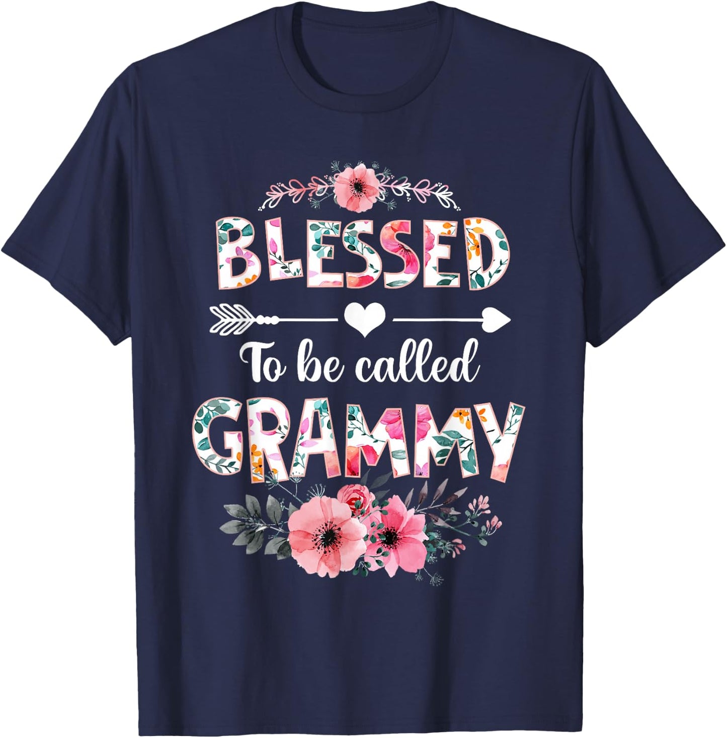 Blessed to be called Grammy Shirt Funny Grammy Mother's Day T-Shirt - T-Shirt | Navy