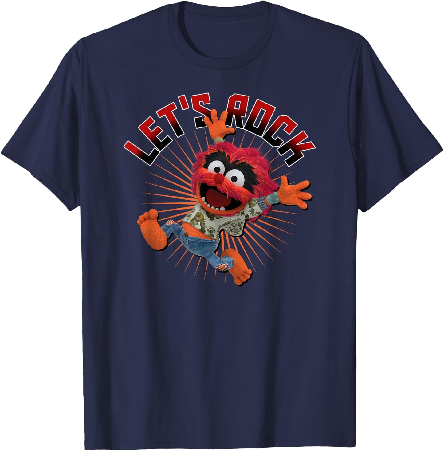 Disney - Let's Rock Muppet Babies Animal T-Shirt - T-Shirt | Navy