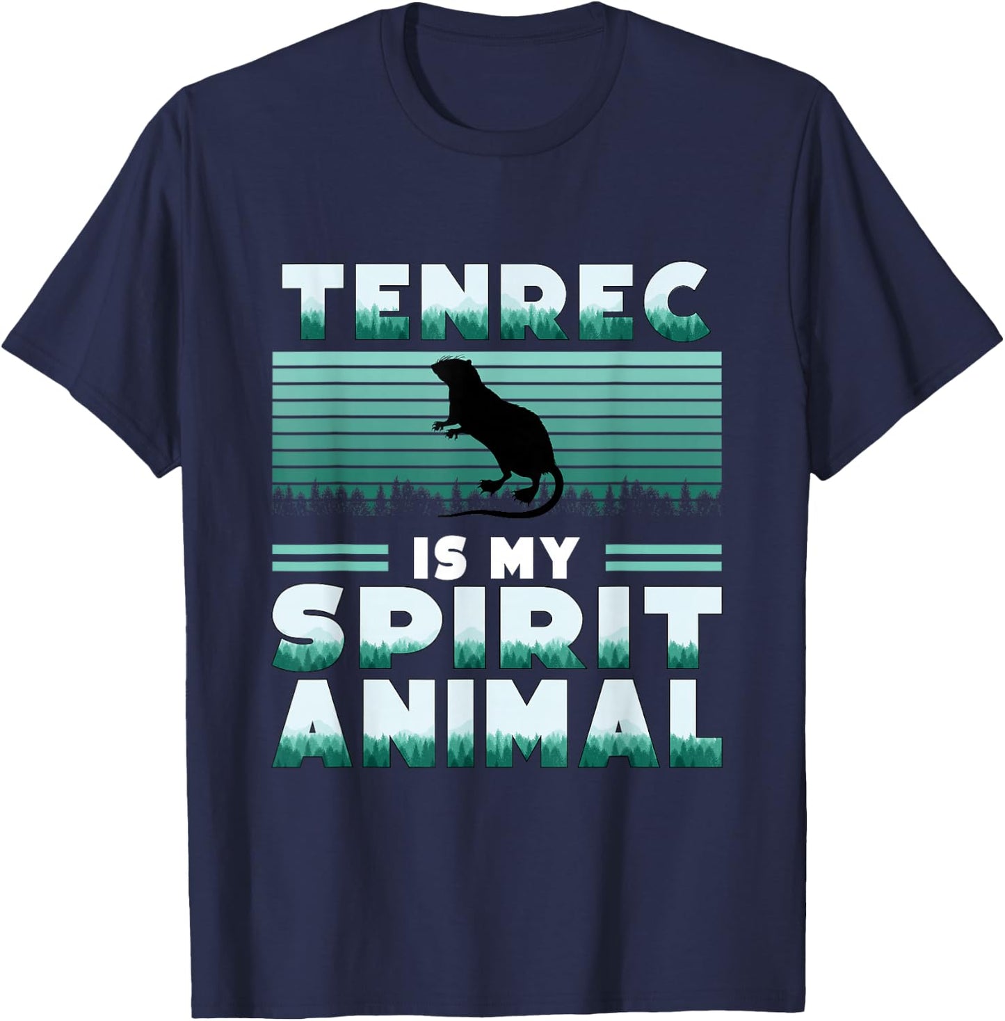 Tenrec is my Spirit Animal Hedgehog Animal Lover Madagascar T-Shirt - T-Shirt | Navy