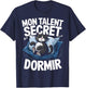 My Talent Secret Sleeping Cat Sleeping Flemme Nap Humour , Black, S T-Shirt - T-Shirt | Navy