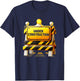 Luminous Yellow Construction Sign with Warning Light T-Shirt - T-Shirt | Navy