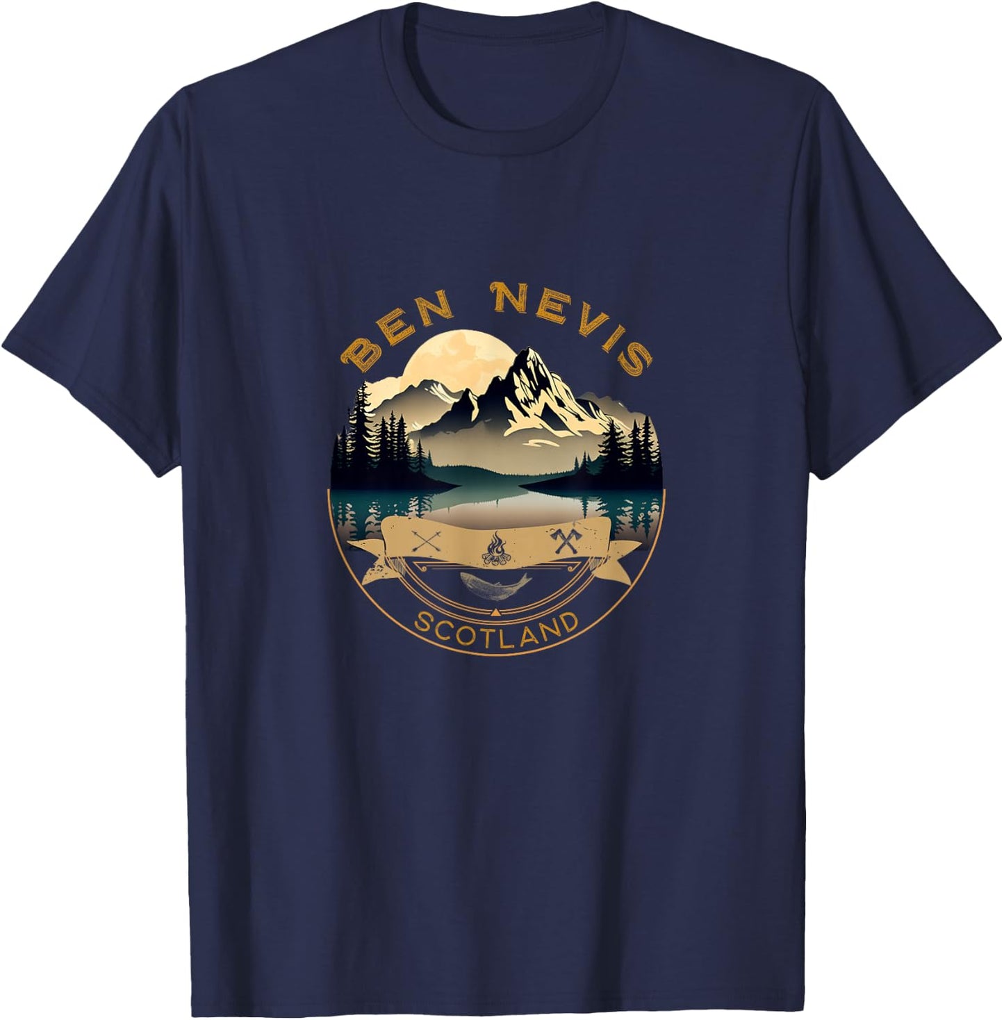 Ben Nevis Urlaubsbekleidung – Ben Nevis Souvenir T-Shirt - T-Shirt | Navy