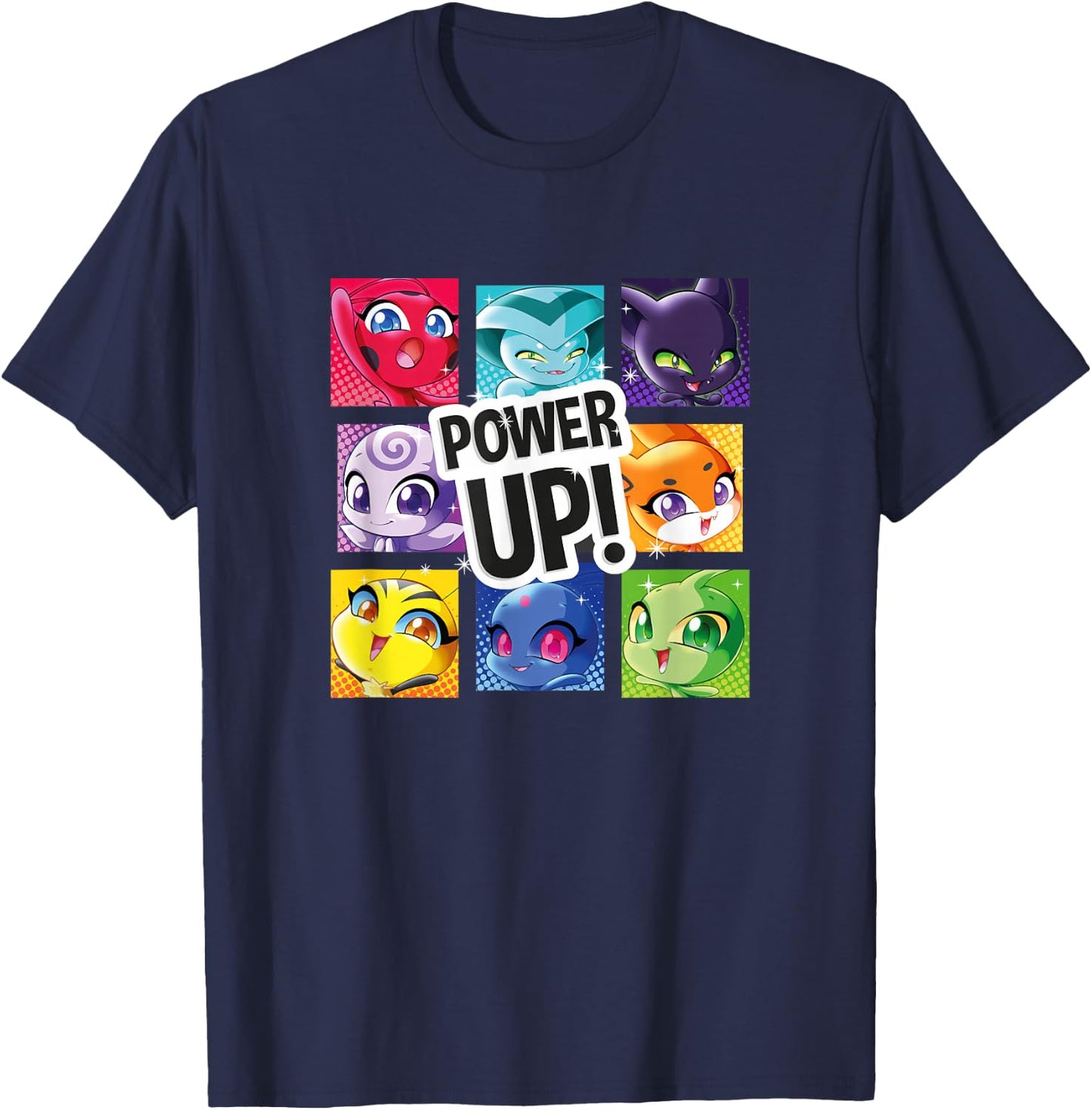 Miraculous Ladybug - Kwamis Power Up T-Shirt - T-Shirt | Navy