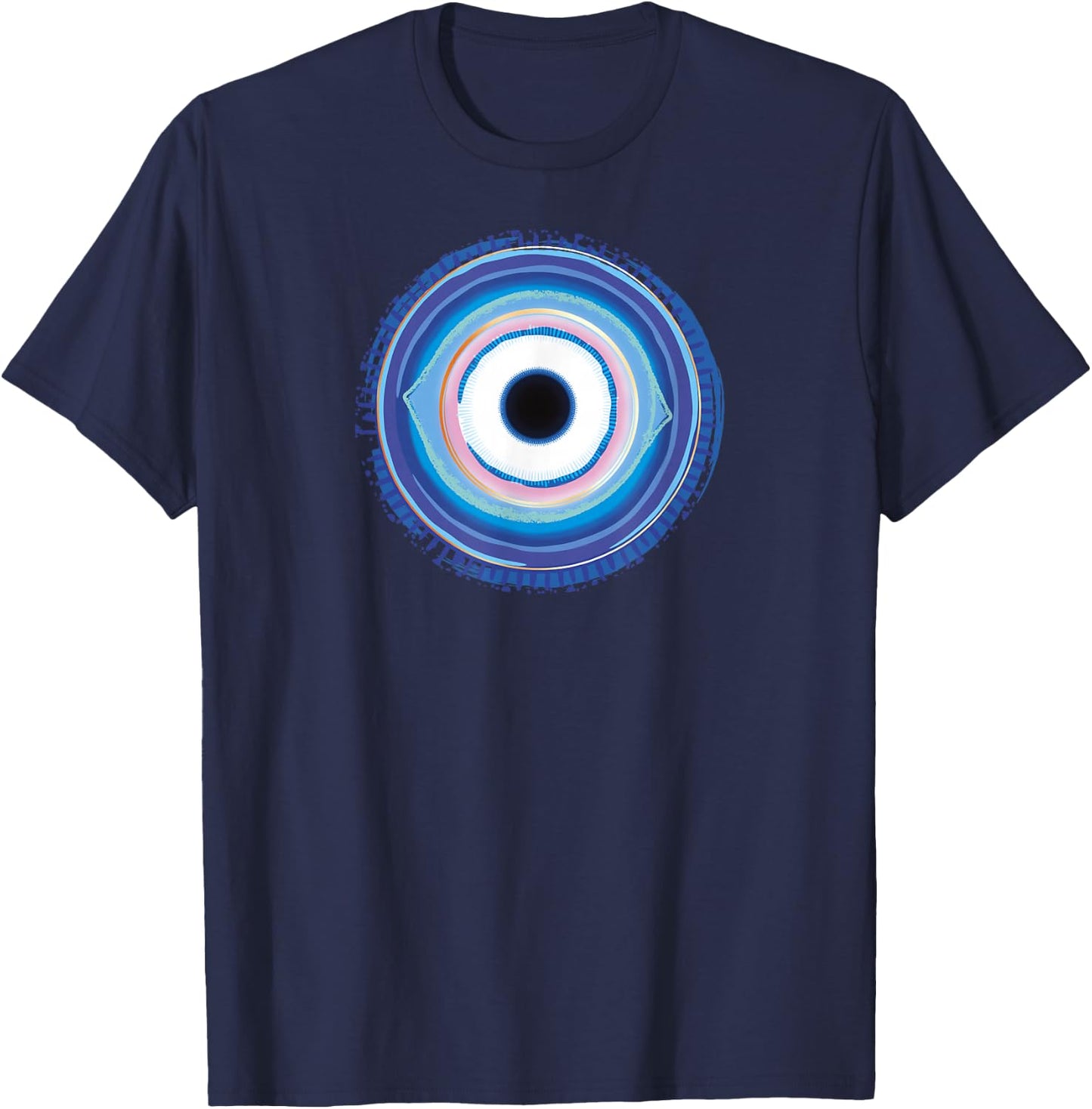 Evil Eye Shirt Turkish Eye Nazar Protection Charm T-Shirt - T-Shirt | Navy