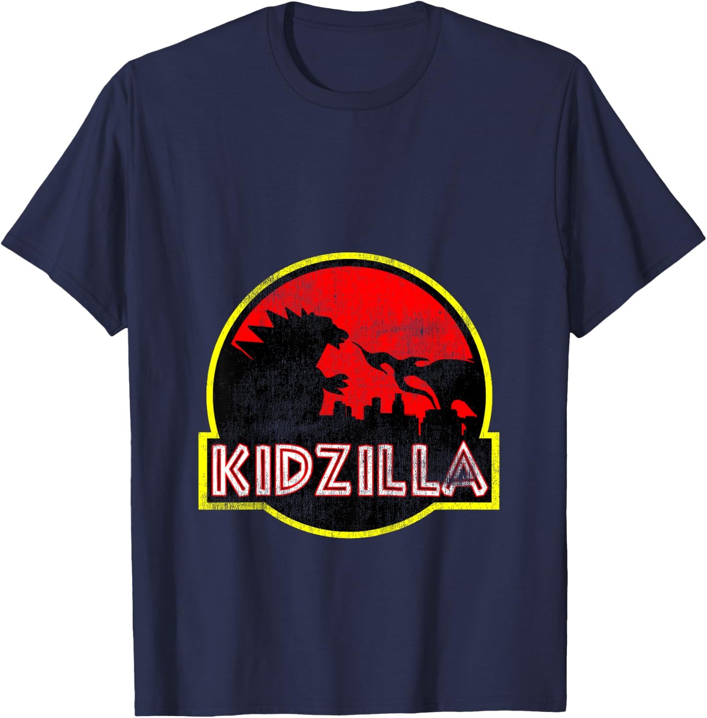 Distressed Funny Boy's Girl's Birthday Gift Kidzilla Gift T-Shirt - T-Shirt | Navy