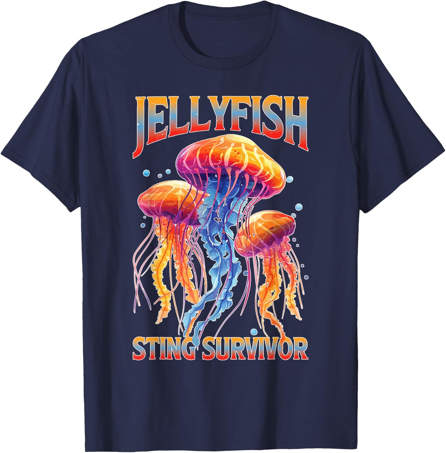 Jellyfish Sting Survivor T-Shirt - T-Shirt | Navy