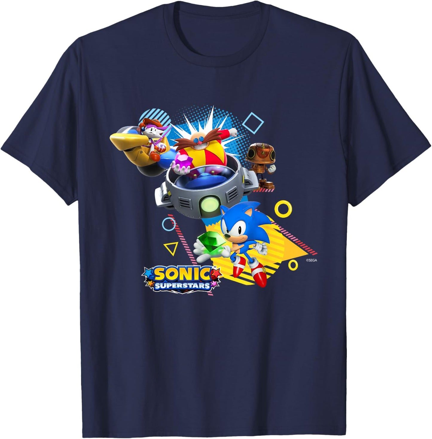 Sonic The Hedgehog, Sonic Superstars - Game Over T-Shirt - T-Shirt | Navy