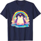 Penguin Rainbow - Penguin Kawaii T-Shirt - T-Shirt | Navy