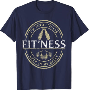 I'm Into Fitness Beer For Beer And Work Out Fitness Lover T-Shirt - T-Shirt | Navy